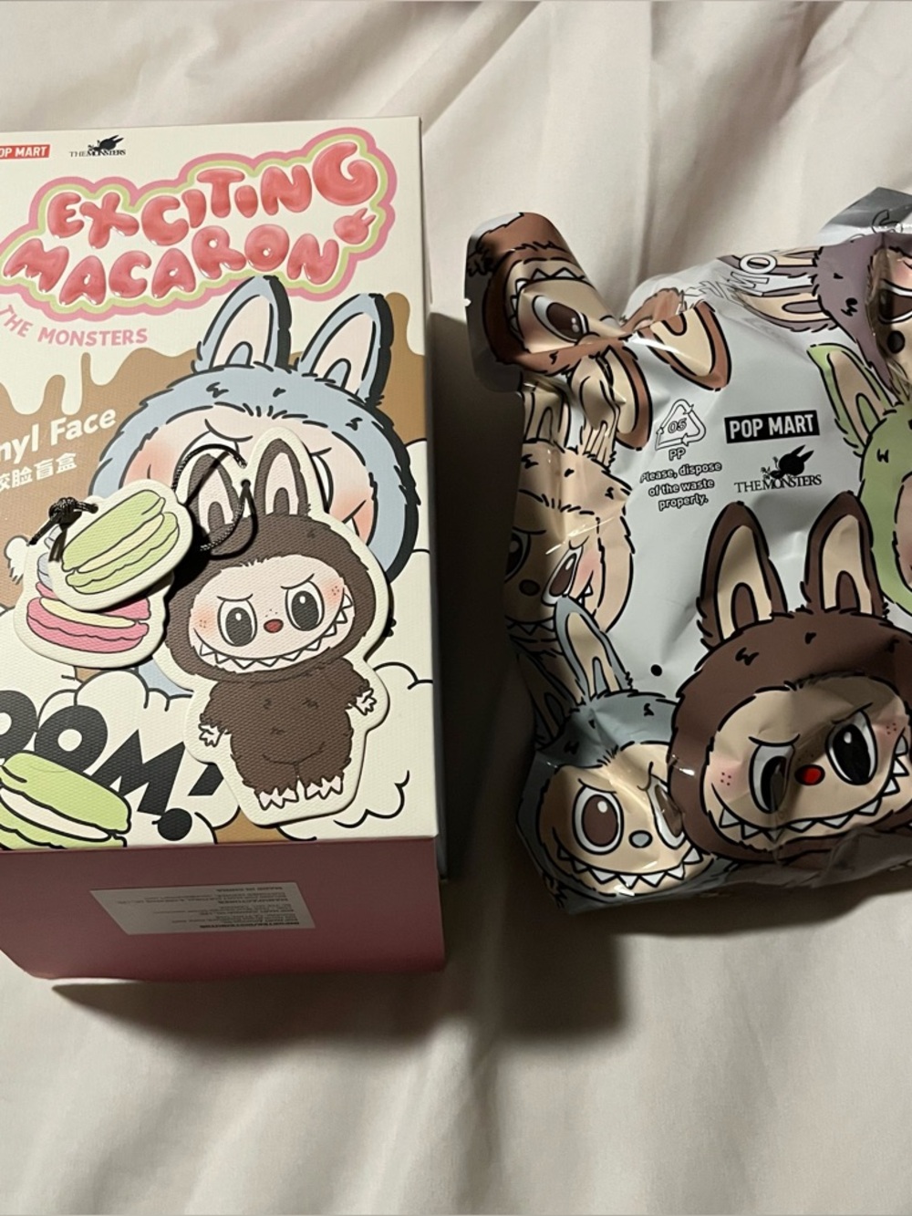 POP Mart Labubu Exciting Macaron vinyl face plush pendant SECRET Chestnut Cocoa